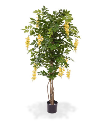 Mākslīgais Wisteria mākslīgais koks 150 cm dzeltens