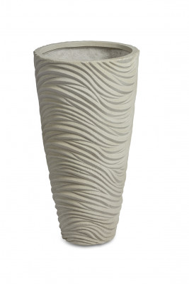 Graphic Vase Large - White Washed (⌀57 ↕120)