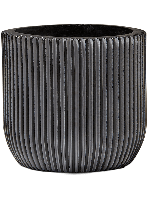 Capi Nature Groove - Planter Ball Black (⌀17 ↕15)