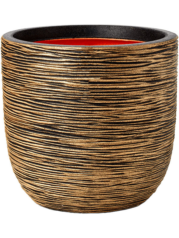 Capi Nature Rib NL - Planter Ball Black Gold (⌀35 ↕34)