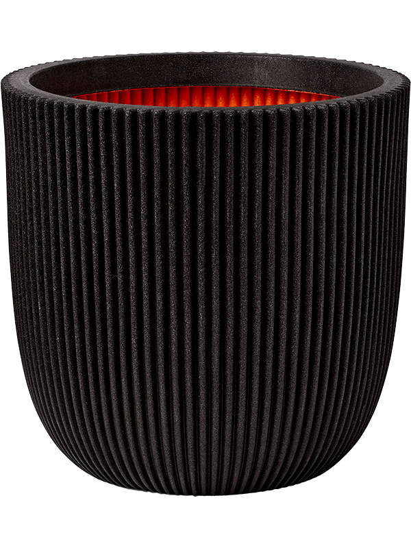 Capi Nature Groove NL - Planter Ball Black (⌀35 ↕34)