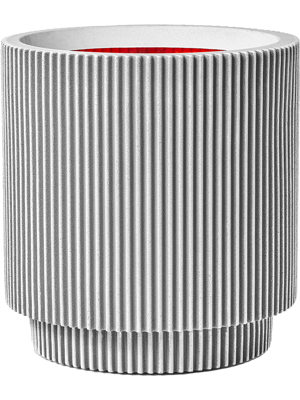 Capi Nature Groove NL - Vase Cylinder Ivory (⌀35 ↕34)