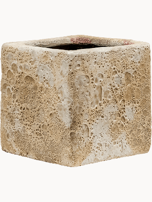 Baq Lava, Cube relic beige (glazed inside) (↔16 ↕16)