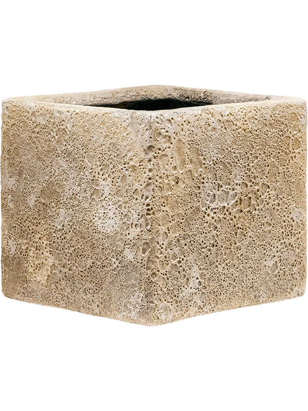 Baq Lava - Cube Relic Beige (glazed inside) ( ↔22 ↖22 ↕20)