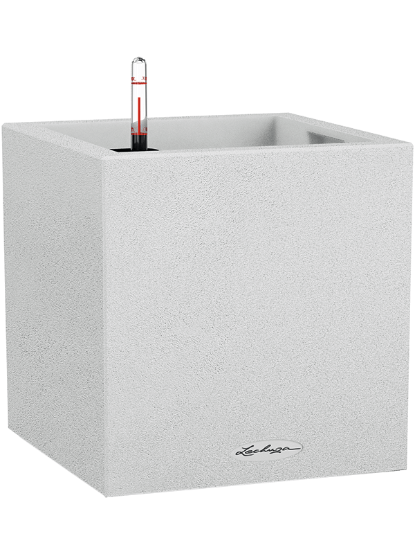 Lechuza Canto Stone 40 Low - All Inclusive Set Quartz White ( ↔40 ↖40 ↕41)