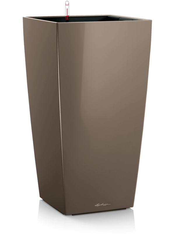 Lechuza Premium Cubico 40 - All Inclusive Set Taupe High Gloss ( ↔40 ↖40 ↕75)