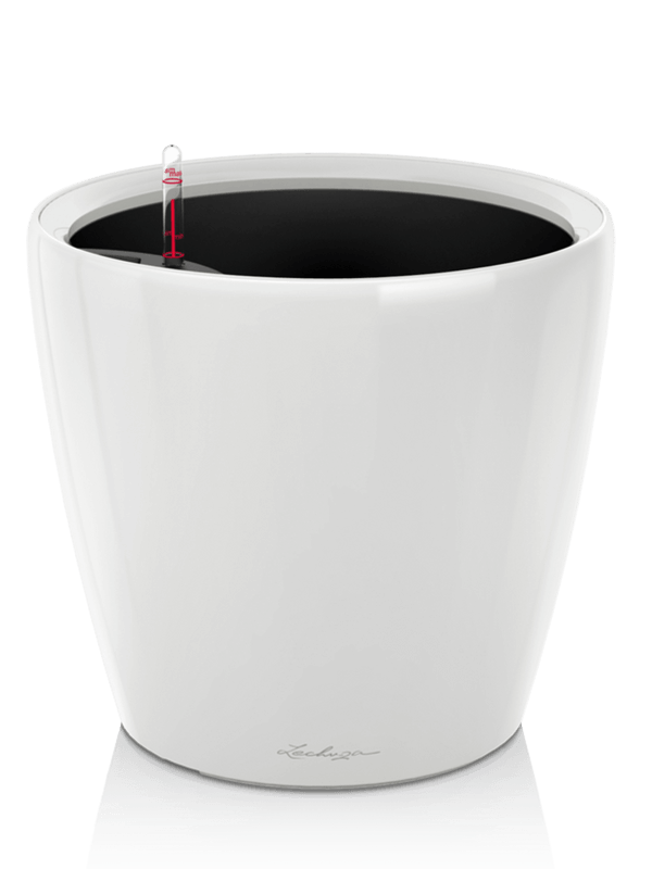 Lechuza Premium Classico LS 35 - All Inclusive Set White High Gloss (⌀35 ↕33)