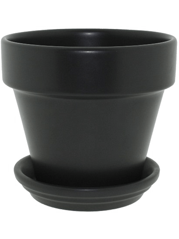Urbann - Pot & Saucer Matt Anthracite (⌀19 ↕17)