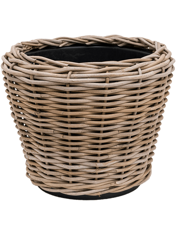 Drypot Rattan - Round grey (⌀36 ↕28)