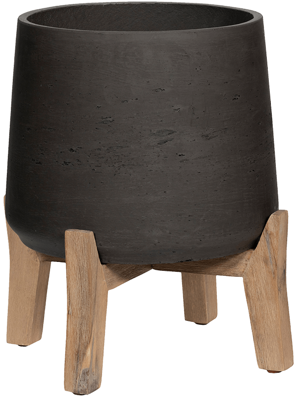 Rough With Feet Low - Patt XL Black Washed (⌀23 ↕29)