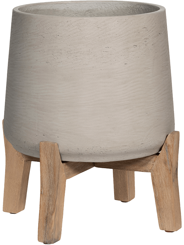 Rough With Feet Low - Patt XL Grey Washed (⌀23 ↕29)