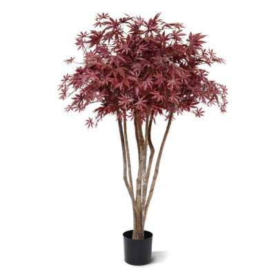 Árvore artificial Acer no tronco Deluxe 130 cm bordô