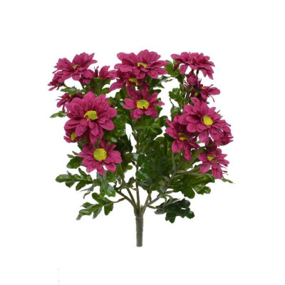 Bouquet Chrysant artificial 35 cm bordô