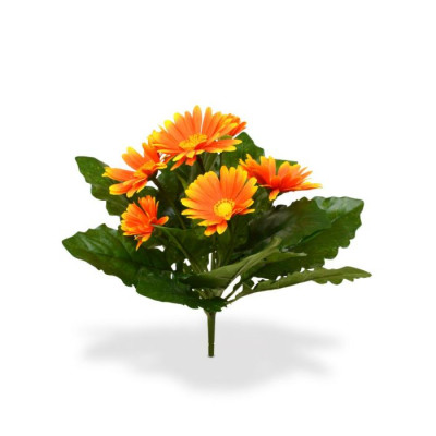 Bouquet Gerbera artificial 30 cm laranja