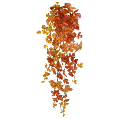 Artificial hanging plant Autumn maple 90cm orange