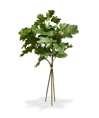 Artificial oak leaf branch - bundle of 3
