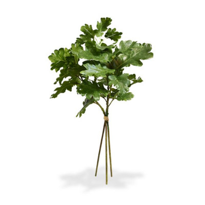 Artificial oak leaf branch - bundle of 3