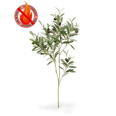Ramo Faux Olive artificial Deluxe 90 cm Retardante de fogo