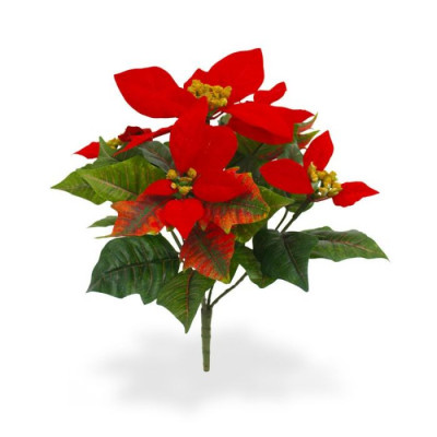 Bouquet Faux Poinsettia artificial 25 cm vermelho