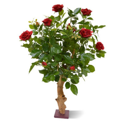 Rosa artificial 75 cm vermelho no tronco 