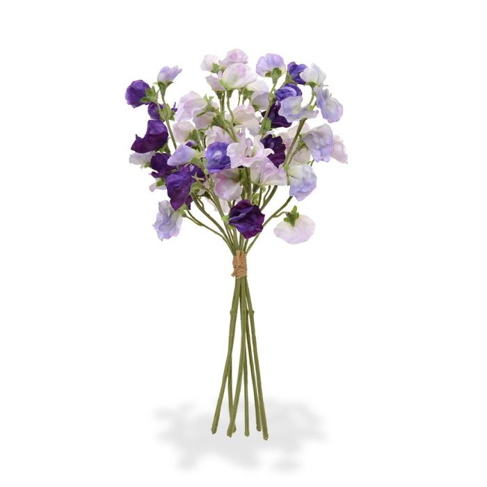 Kunstbloem Zijden Lathyrusboeket (40 cm)