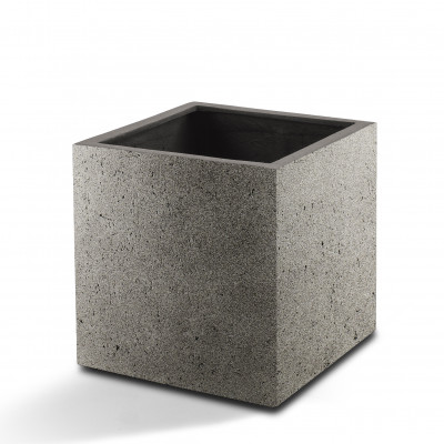 Grigio Cube 40 with wheels - Natural Concrete