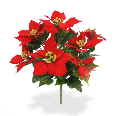Bouquet Faux Poinsettia artificial 40 cm vermelho
