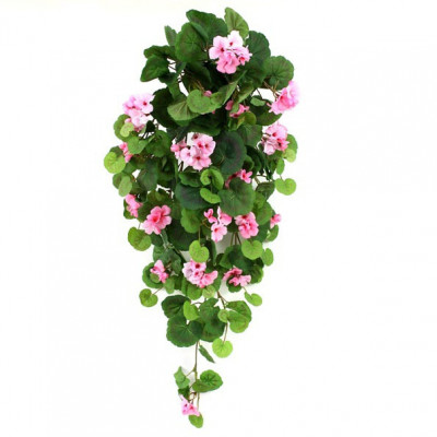 Artificial Hanging Geranium 90cm pink