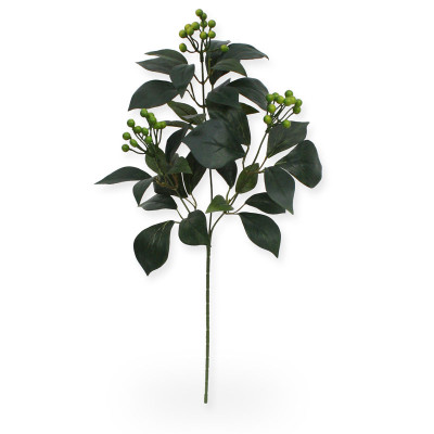 Artificial Berry Branch Deluxe 55 cm green