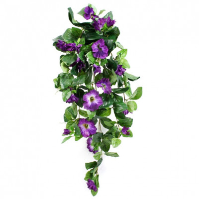 Petúnia pendurada artificial Deluxe 80 cm roxo