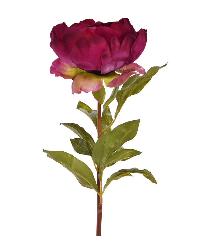 Kunstbloem Pioenroos (55 cm)