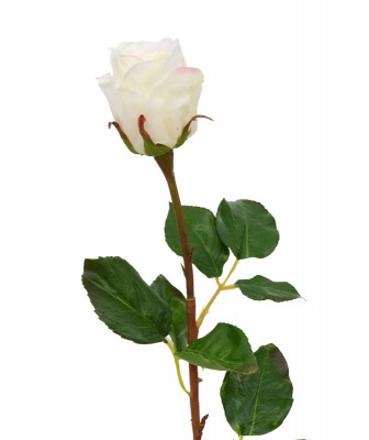 Artificial Rose Branch knob 52 cm white