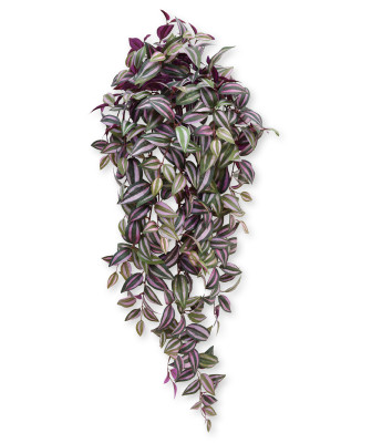 Artificial Tradescantia hanging plant 100 cm purple