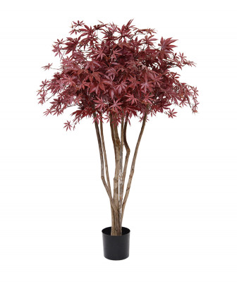Artificial Acer deluxe tree on trunk 130 cm burgundy