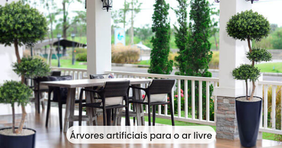 Árvores artificiais para o exterior