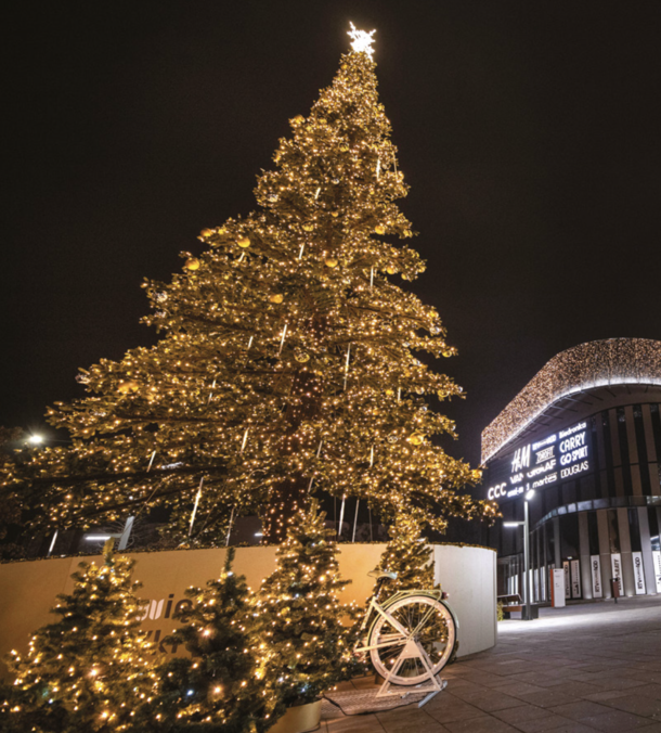 Commercial-grade giant Christmas trees
